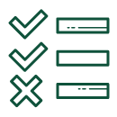 Asset protection & management checklist icon