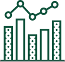 financial planning bar graph and point-line graph